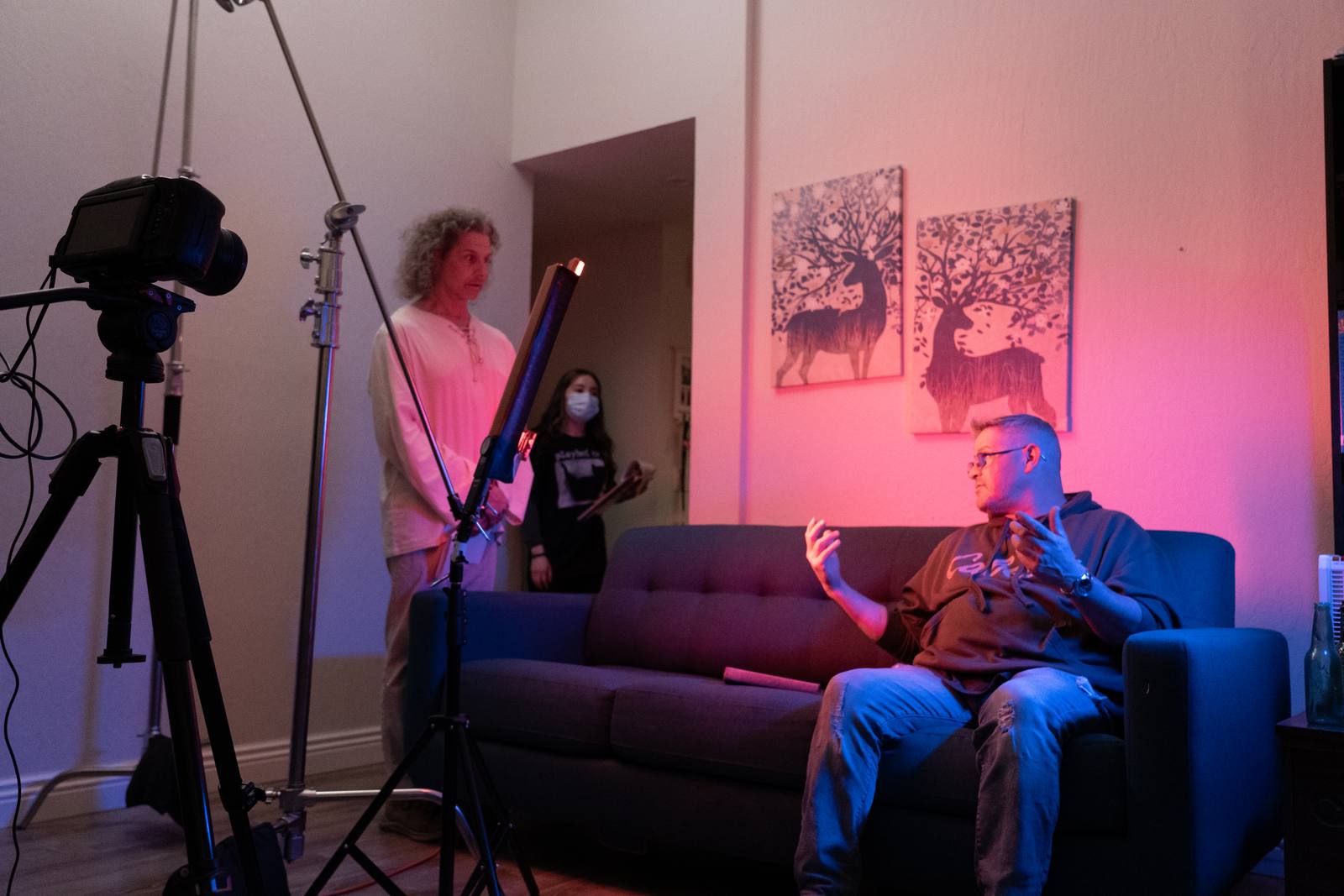 Joe directing Ted on set — Rywind